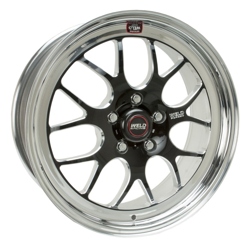 Weld S77 18×10 / 5×4.75 BP / 6.2in. BS Black Wheel (Medium Pad) – Non-Beadlock