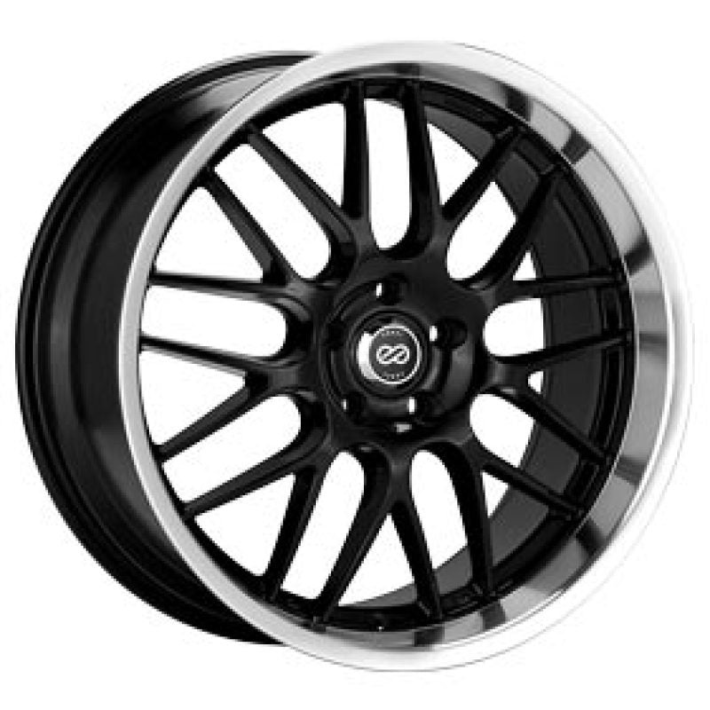 18×9.0 Enkei Lusso /Bore Black w/ Machined Lip / 5×1114.3 / 40mm / 72.6