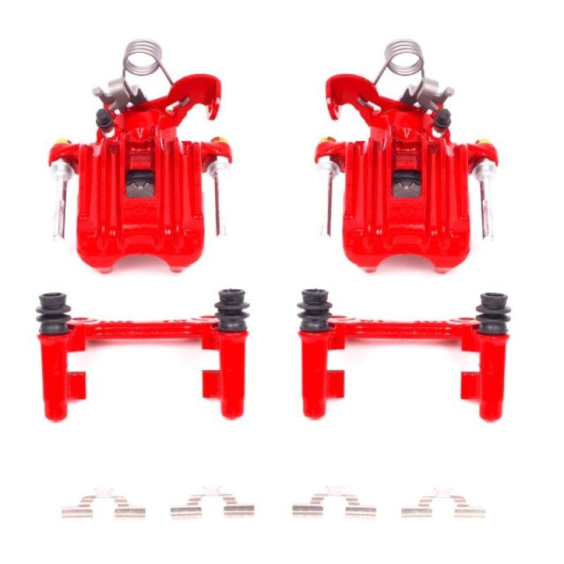 Power Stop 03-05 Audi A4 Rear Red Calipers w/Brackets – Pair