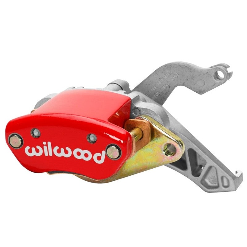 Wilwood Caliper-MC4 Mechanical-L/H – Red w/ Logo 1.19in Piston .81in Disc