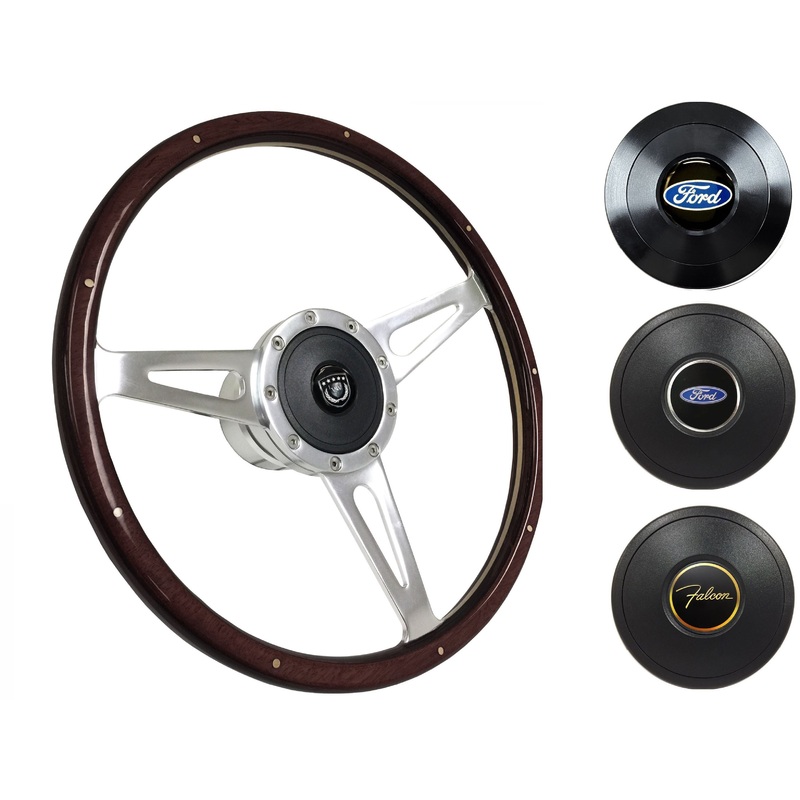1965-69 Ford Falcon Steering Wheel Kit | Deluxe Espresso Wood | ST3053A