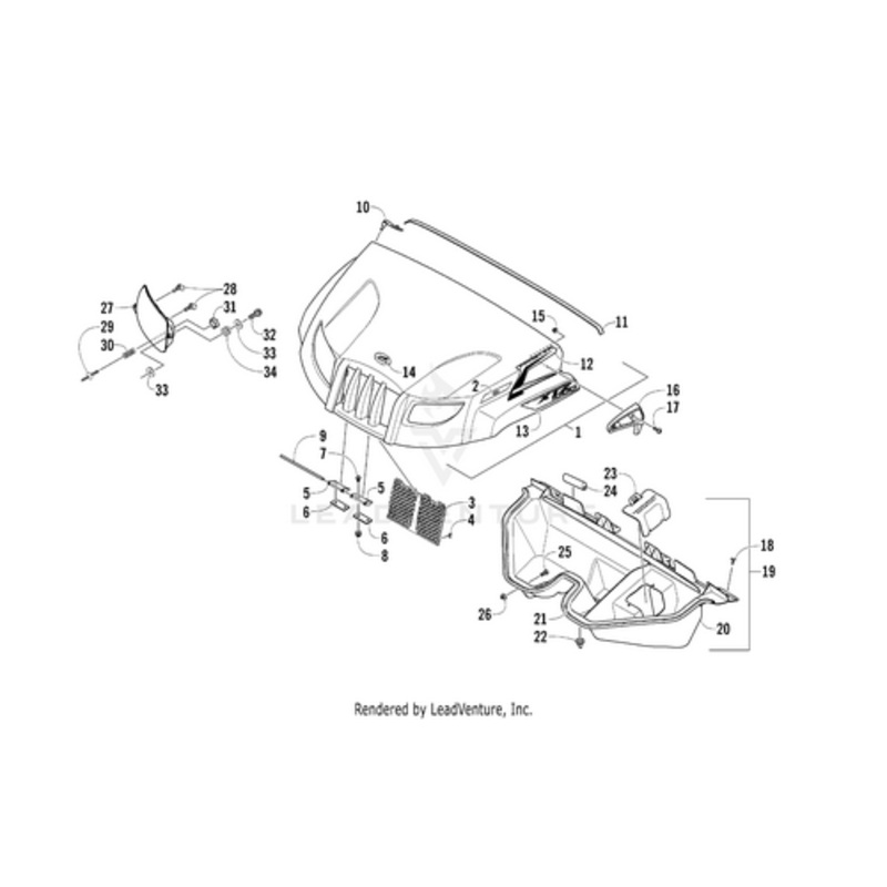 Hood Decal – Prowler – Right by Arctic Cat