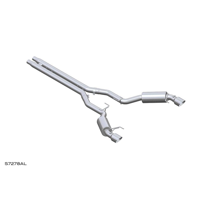 MBRP 3″ Cat-Back Dual Split Race Version 4.5″ Tips Aluminized Steel | 2015-2017 Ford Mustang GT (S7278AL)