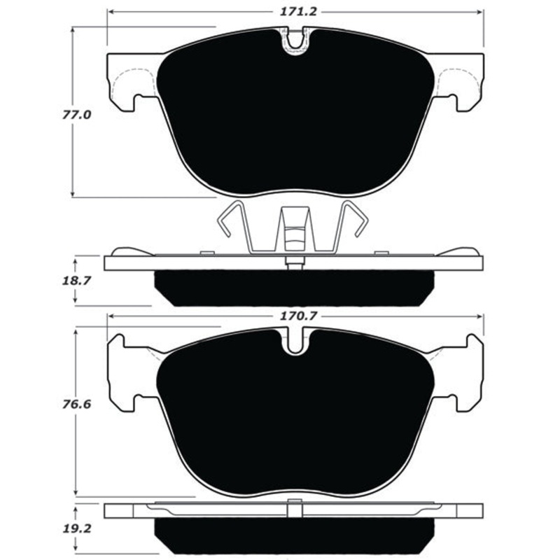 Porterfield Brake Pads for 2013 BMW X6 xDrive 35i