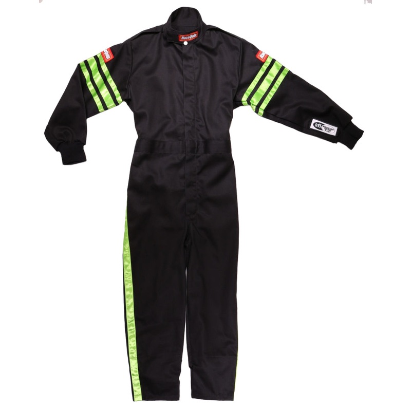 RaceQuip Green Trim SFI-1 JR. Suit – KXXS