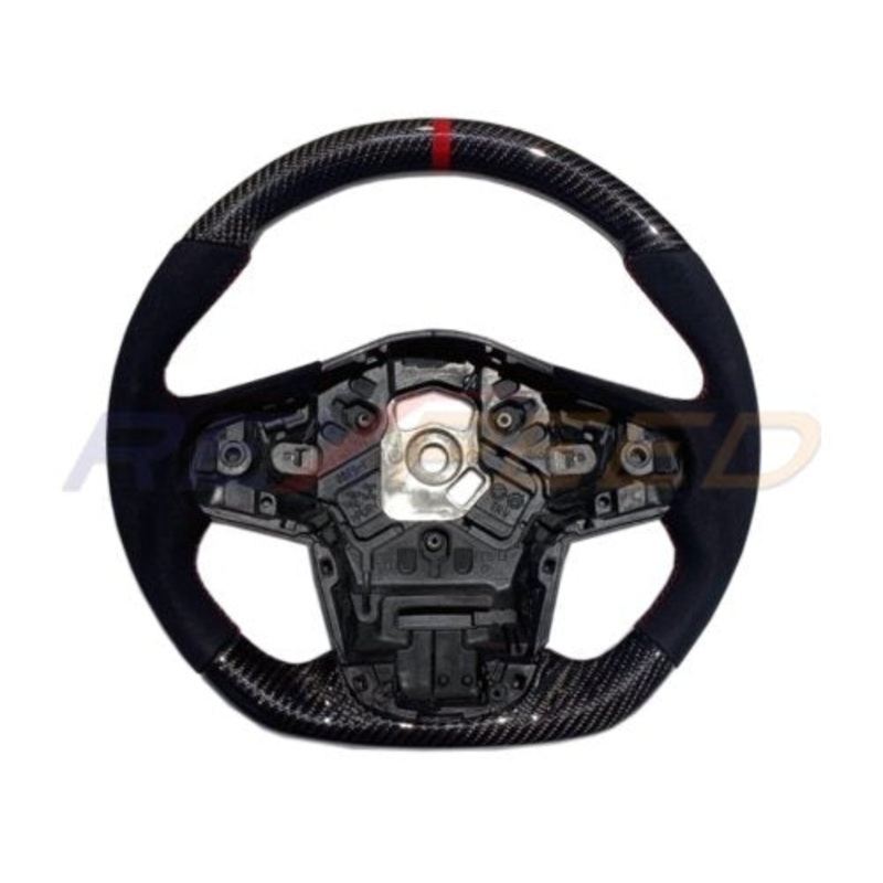Rexpeed 2020+ Supra GR Carbon Fiber Black Suede Steering Wheel | Matte | TS48M