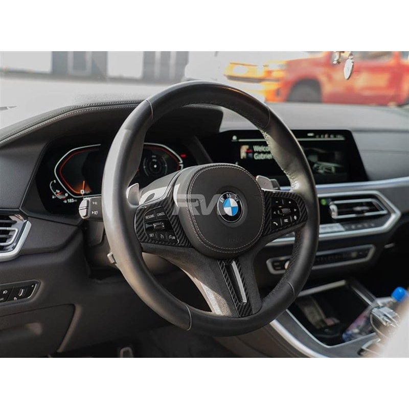 RW Carbon Carbon Fiber Alcantara Steering Wheel Trim LCI – BMW