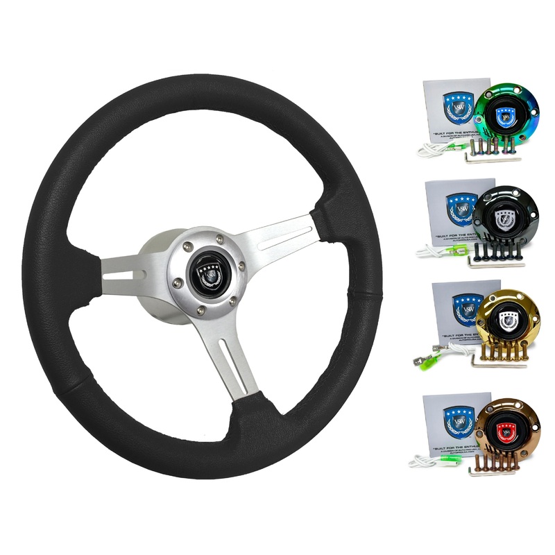 1990+ Nissan 300ZX Steering Wheel Kit | Black Leather | ST3014BLK