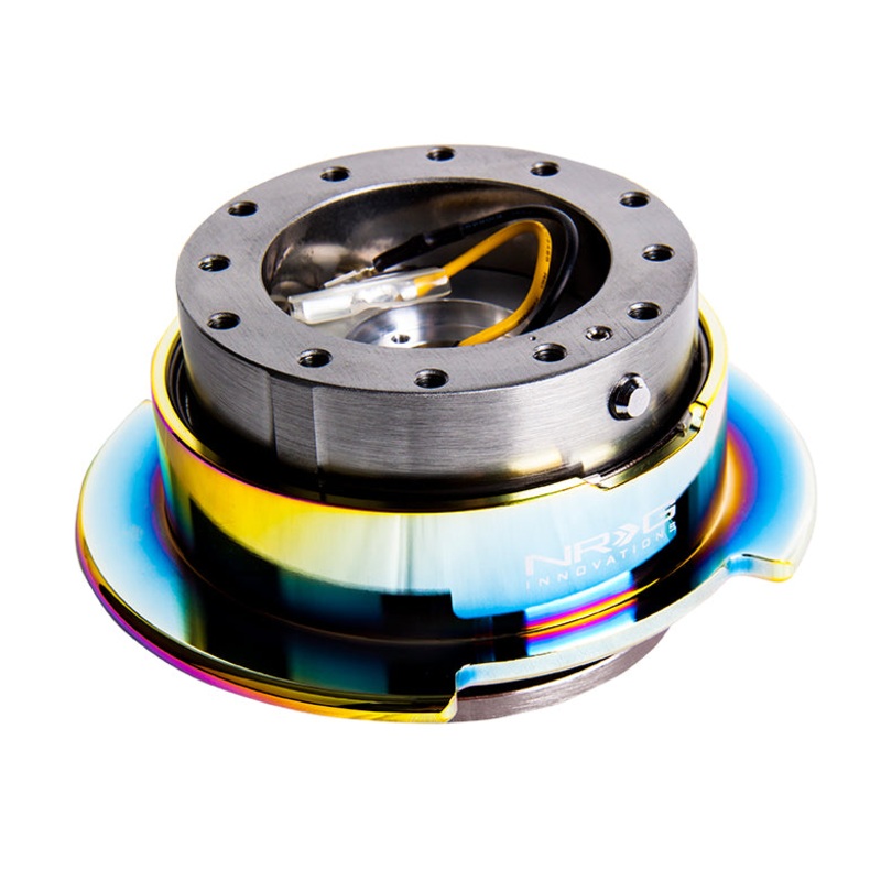 NRG Gen 2.5 Gunmetal/Neochrome Ring Steering Wheel Quick Release