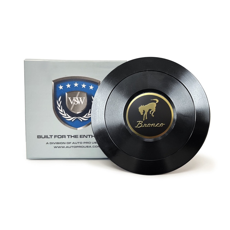 VSW S9 | Ford Bronco Emblem, 1966-77 | Black Billet Horn Button | STE1049-21B