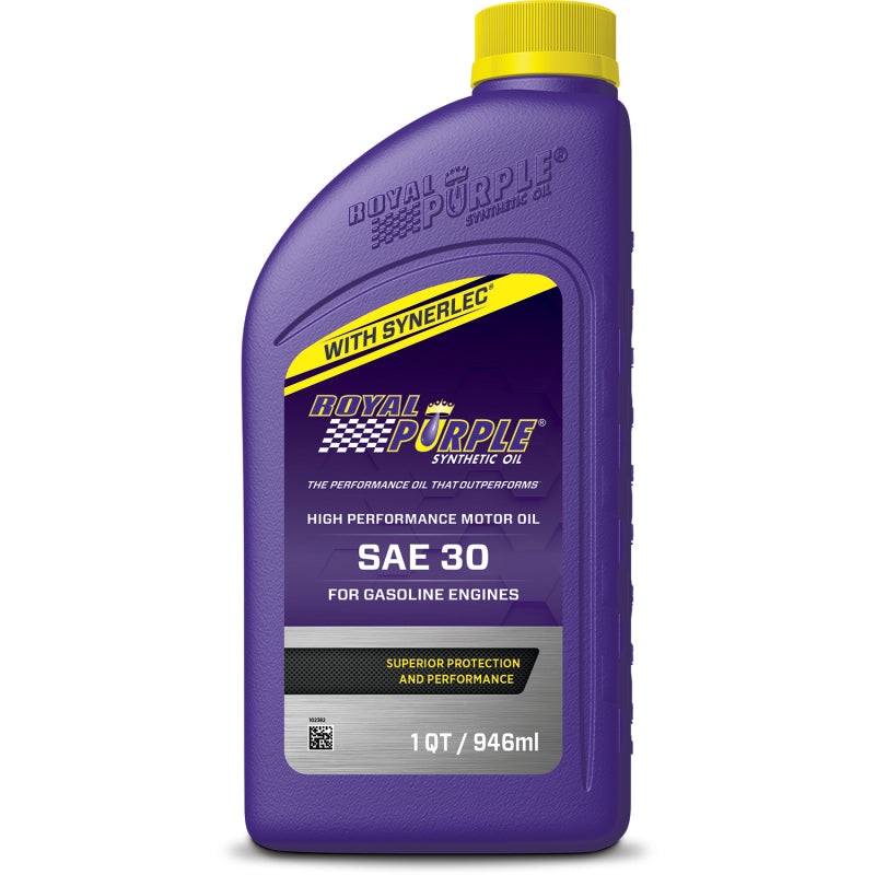 Premium Synthetic SAE 30 Motor Oil – 1 Quart (Case of 6) by Royal Purple