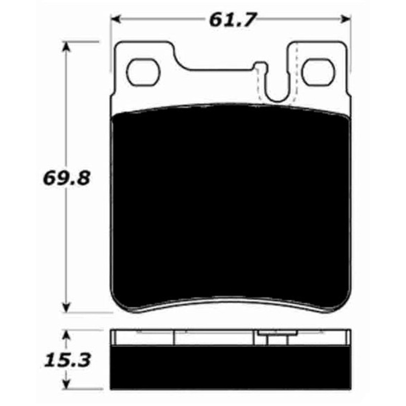 Porterfield Brake Pads for 1997 MERCEDES-BENZ E420 2 Pin Pad Rear Caliper