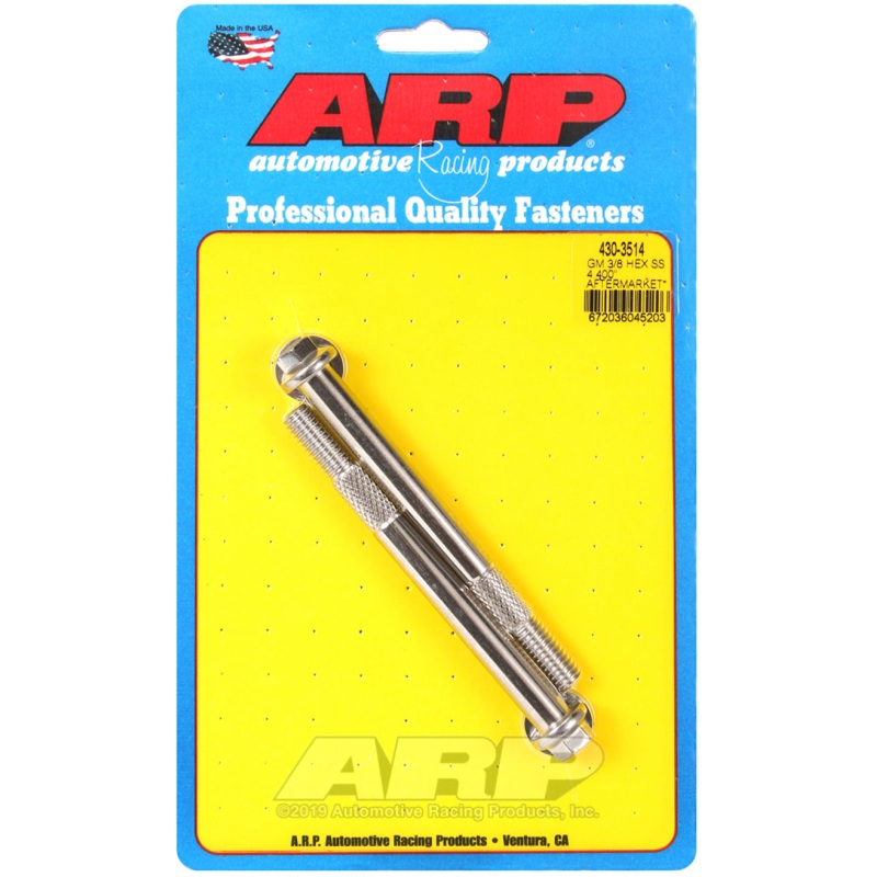 ARP GM 3/8 X 4.400in Hex SS Starter Bolt Kit