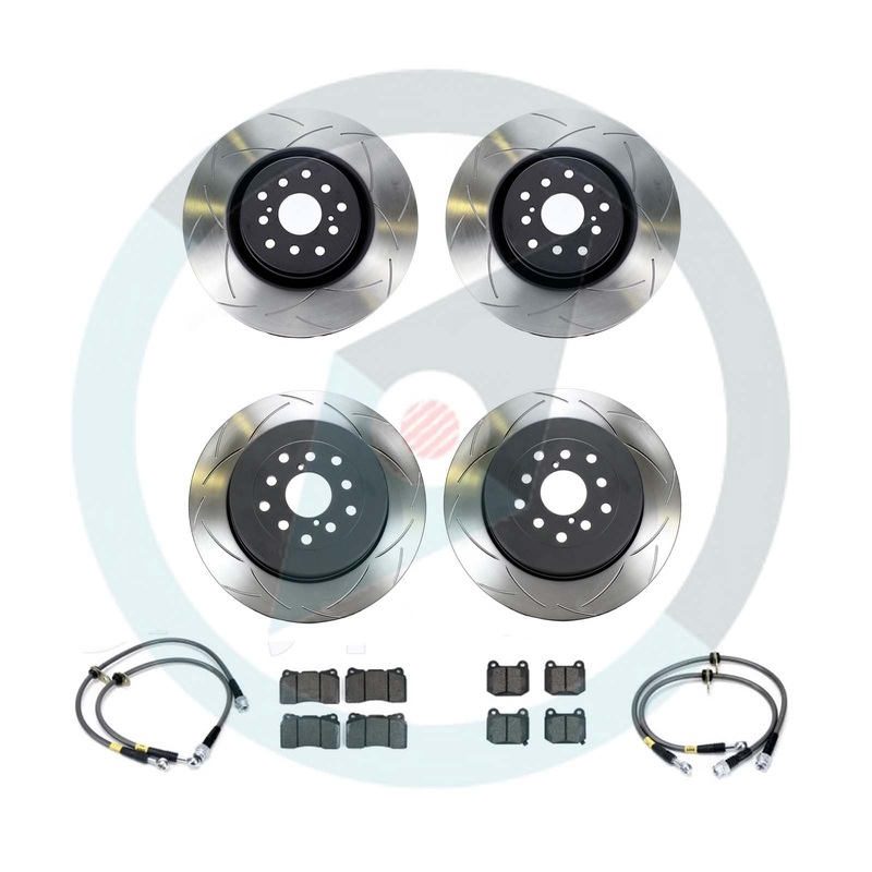 DBA T2 Street Brake Rotor Package Deal – Choice of Pads – 2008-2014 WRX w/ 04-07 Gold STI Brembos