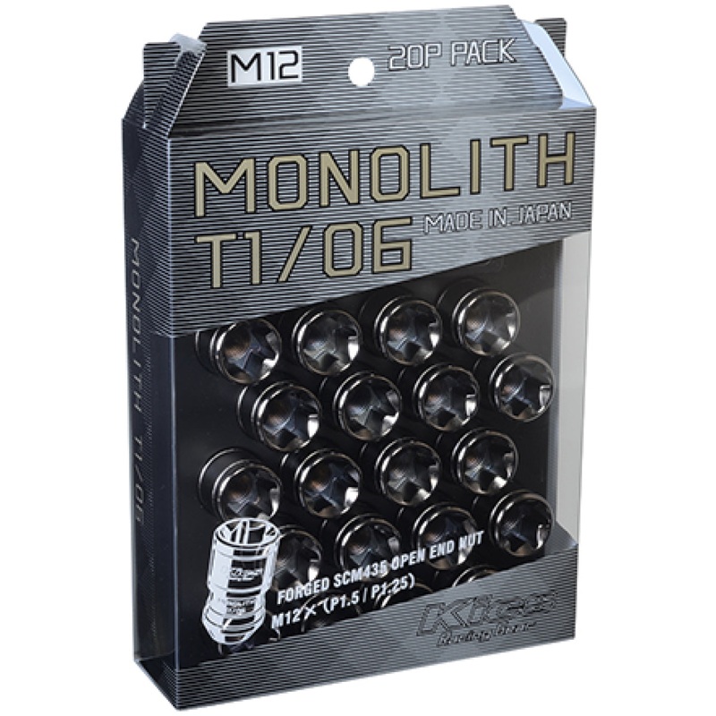 Project Kics 12 x 1.5 Glorious Black T1/06 Monolith Lug Nuts – 4 Pcs | WMN01GK4P