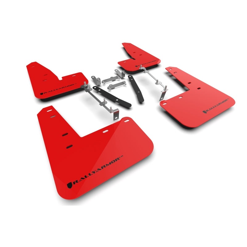 Rally Armor 23-25 Toyota GR Corolla Red UR Mud Flap w/Black Logo