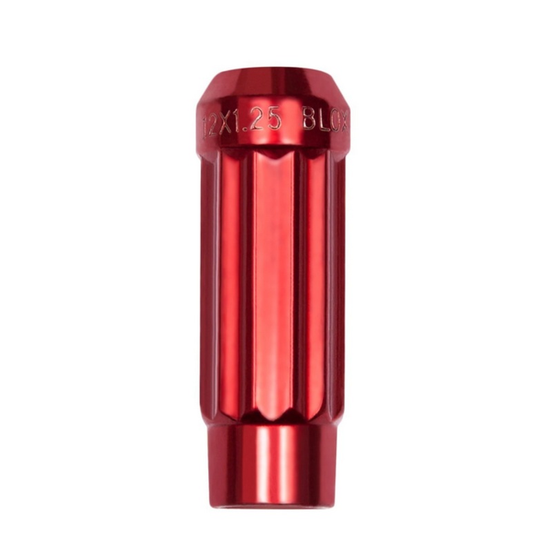 BLOX Racing 12-Sided P17 Tuner Lug Nut 12×1.25 – Red Steel – Single Piece