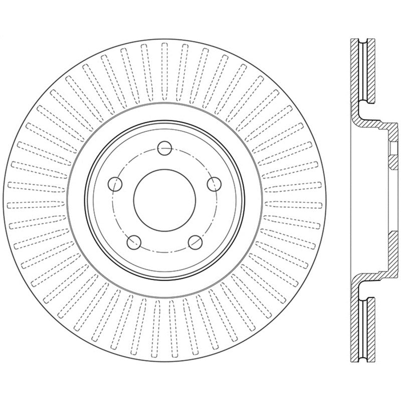 StopTech 14+ Ford Focus ST w/ 335mm Brakes Front Right Slotted & Drilled Rotor