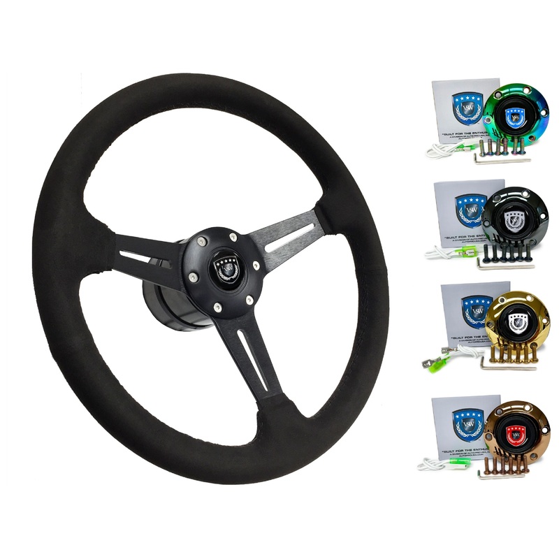 1985-88 BMW M5 Steering Wheel Kit | Black Ultralux Suede | ST3584BLK