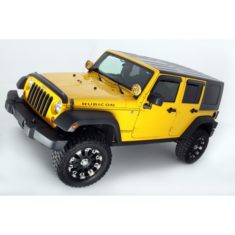 AVS 07-18 Jeep Wrangler Unlimited Ventvisor Outside Mount Window Deflectors 4pc – Smoke