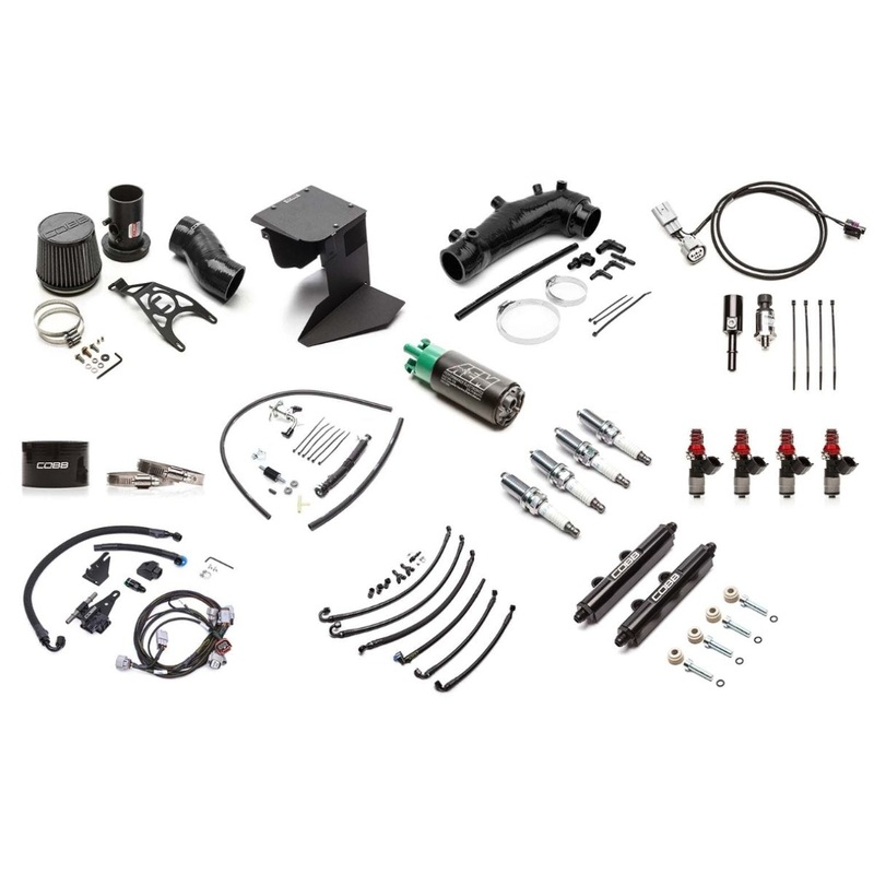 COBB 15-18 STI NexGen Stage 1 to Stage 2 + Flex Fuel Power Package Upgrade w/ Black Intake | SUB004NG2S1FF-S1-UP-BK