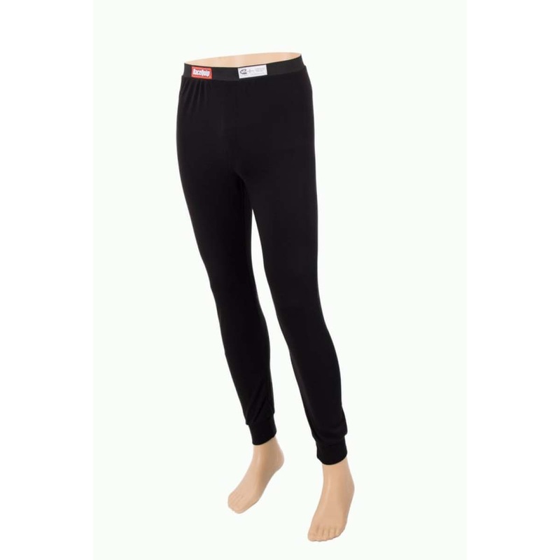 RaceQuip SFI 3.3 Fire Retardant Long John Underwear Bottoms Youth Medium Black