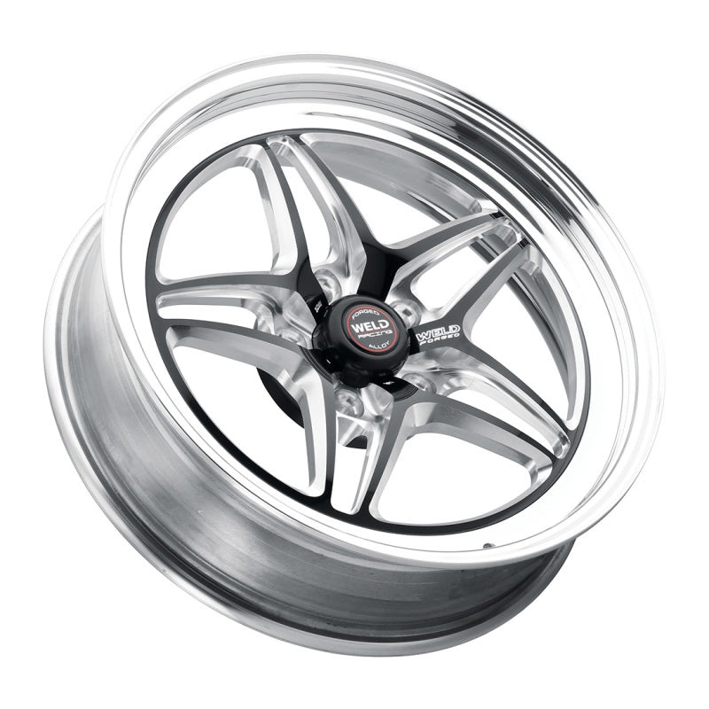 Weld S81 18×9 / 5×115 BP / 6.1in BS Black Wheel (High Pad) – Non-Beadlock