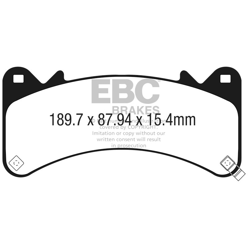 EBC 2015+ Chevrolet Tahoe 2WD (6 Piston Brembo) Greenstuff Front Brake Pads