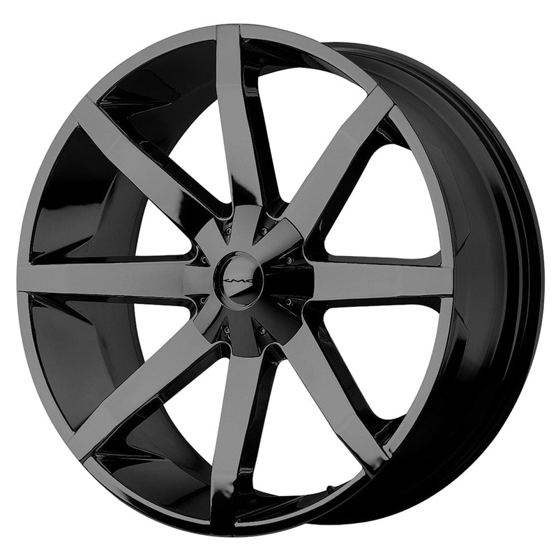 KMC Wheels KM651 Slide 22″ 5×150 Gloss Black (NLA)