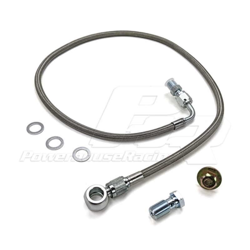 PHR Turbo Oil Feed Kit for 2jzgte for Tubular Style ManifoldStainless braided line1/4″ NPT -Includes Banjo Bolt & Fitting for Clearance