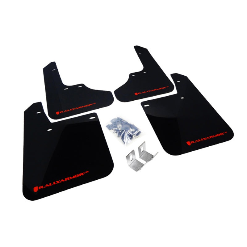 Rally Armor UR Black Mud Flap w/ Red Logo Subaru Impreza 1993-2001 | MF2-UR-BLK/RD