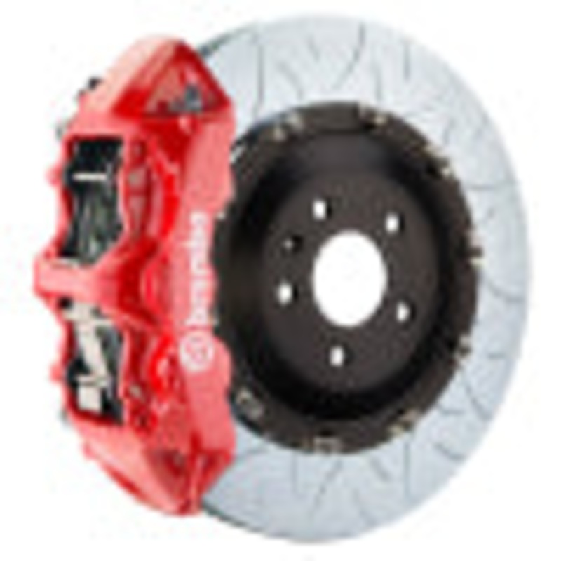 Brembo 24+ BMW M30i/530i XDrive Front GT BBK 6 Piston Cast 380×34 2pc Rotor Slotted Type-3 – Red
