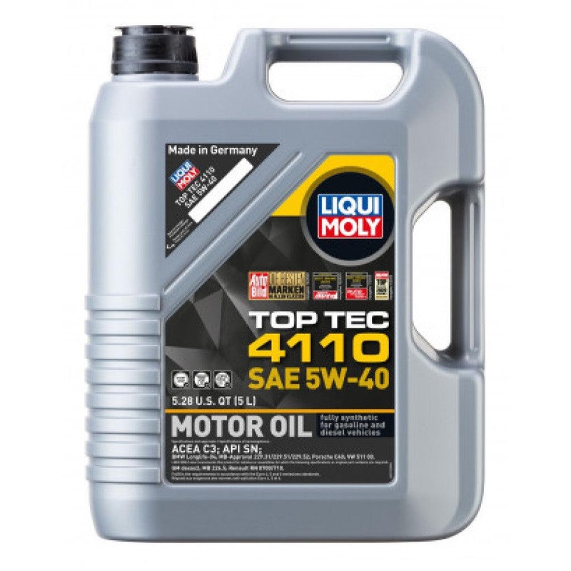 LIQUI MOLY 5L Top Tec 4110 Motor Oil SAE 5W40 (Comes in Case of 4 Units)