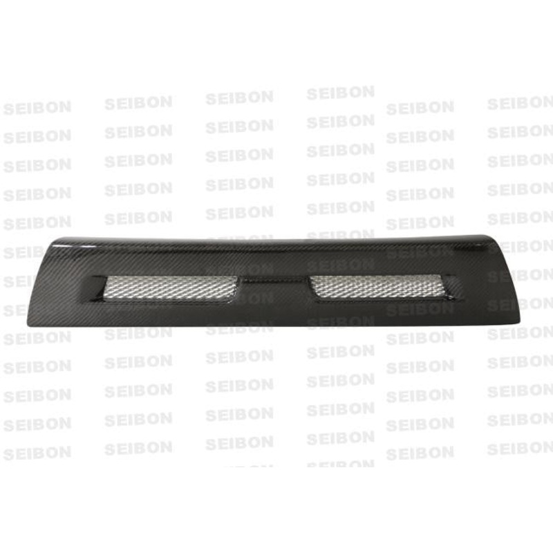 Seibon 08-12 Mitsubishi Lancer Evo X Shaved Emblem Carbon Fiber Front Grill does not fit MR model