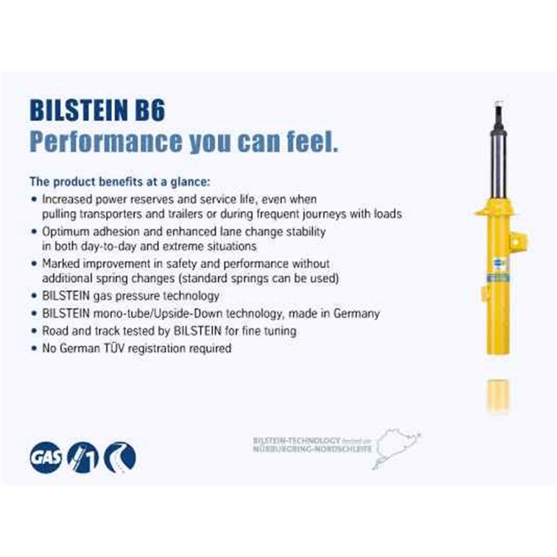 Bilstein B6 15-17 Jeep Renegade Front Left Twintube Strut Assembly