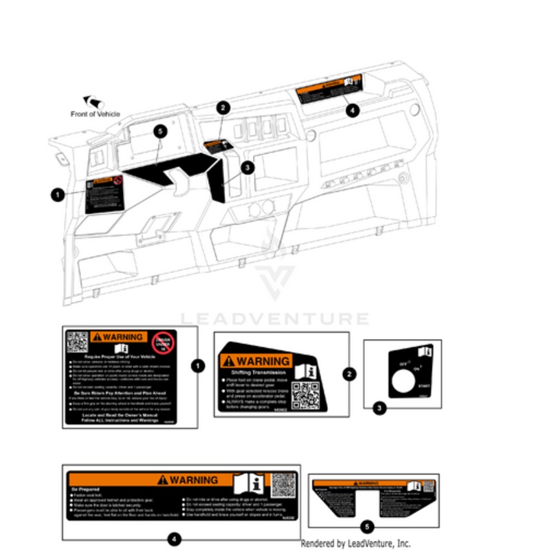 Passenger Warning Label by Arctic Cat