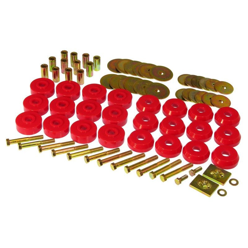 Prothane Chevy Conv Impala / Belair Body Mount Kit – Red