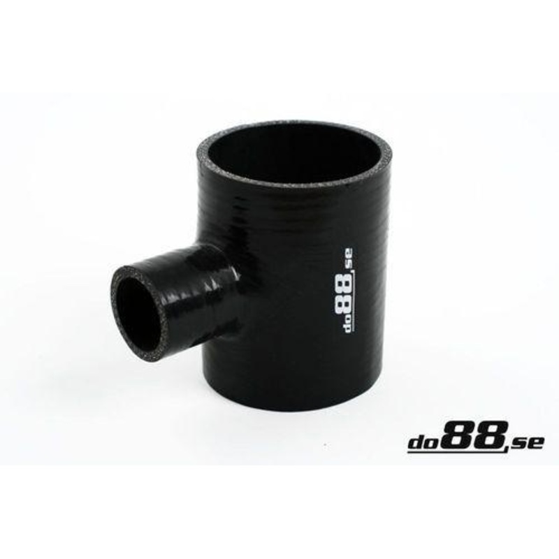 Silicone Hose Black T 3” + 2” (76+51mm)