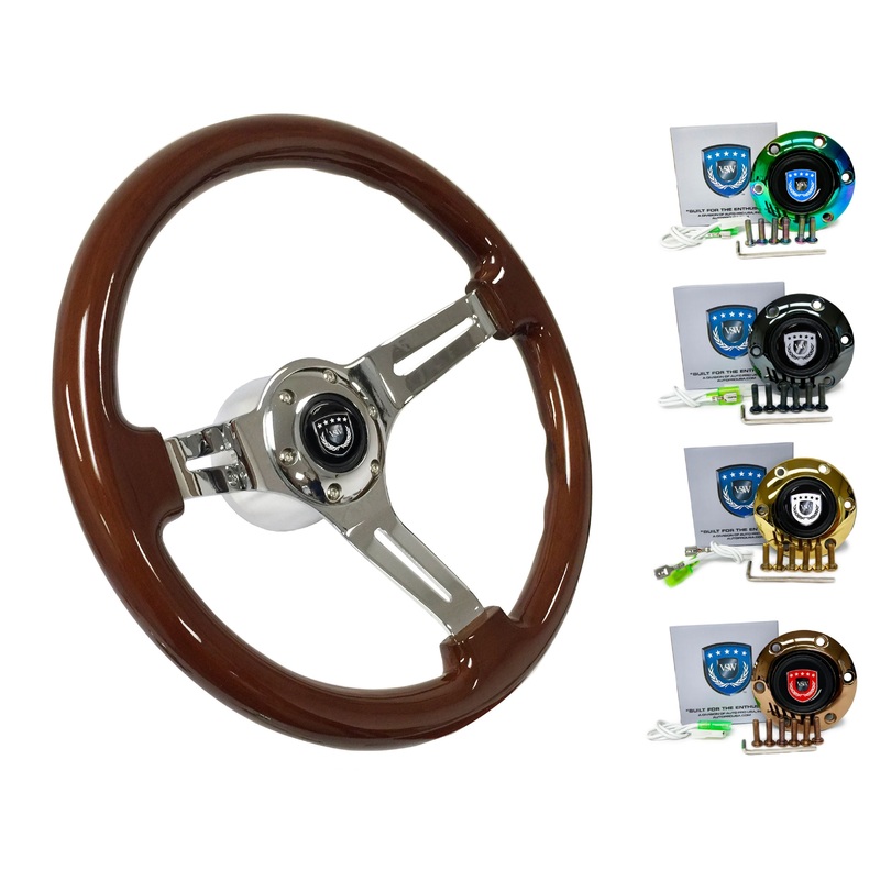 2000+ Porsche Cayman Steering Wheel Kit | Mahogany Wood | ST3011