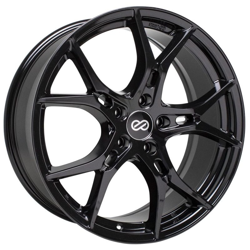 Enkei Vulcan 18X8.0 45mm Offset 5×114.3 Bolt 72.6mm Bore Gloss Black Wheel