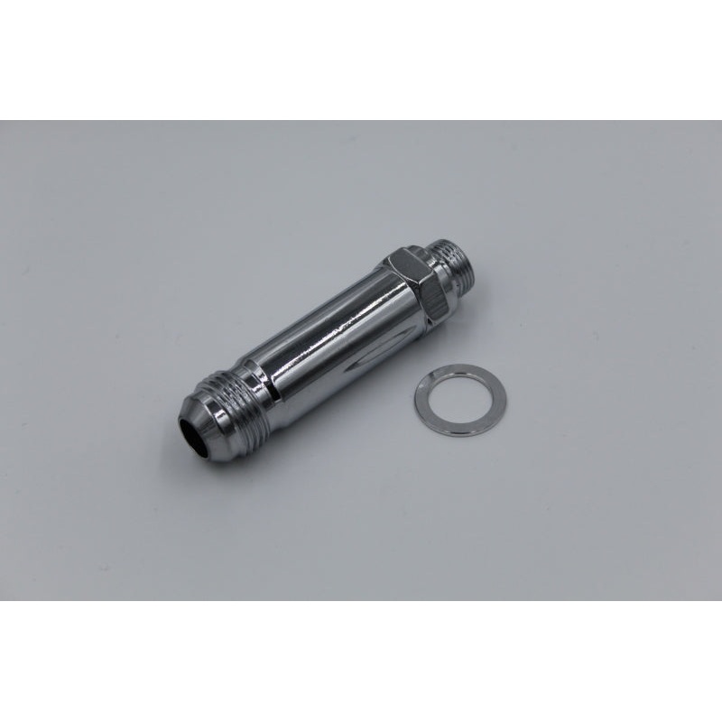 Fragola -8AN x 9/16-24 Carb Adapter Long 3in – Chrome