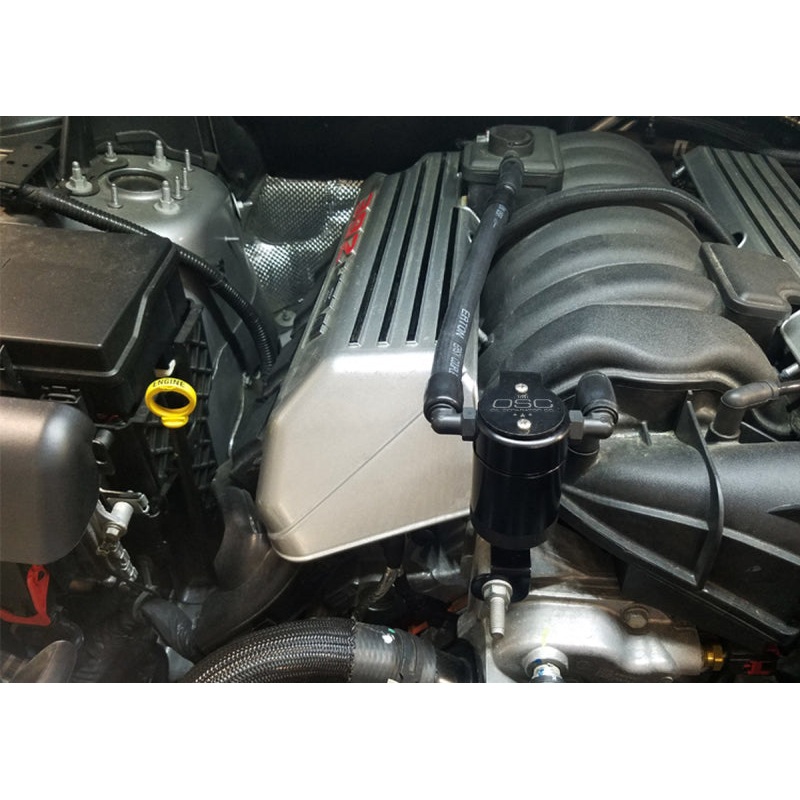 J&L 11-24 Dodge Charger SRT 6.4L Hemi Passenger Side Oil Separator 3.0 – Black Anodized