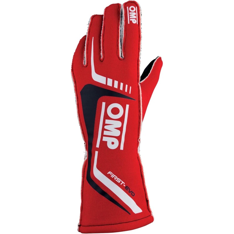 OMP First Evo Gloves (FIA 8856-2018) – Red | Size Small