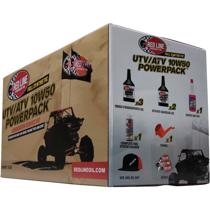 Power Pack Polaris UTV/ATV Oil Change Kit 10W50 by Red Line