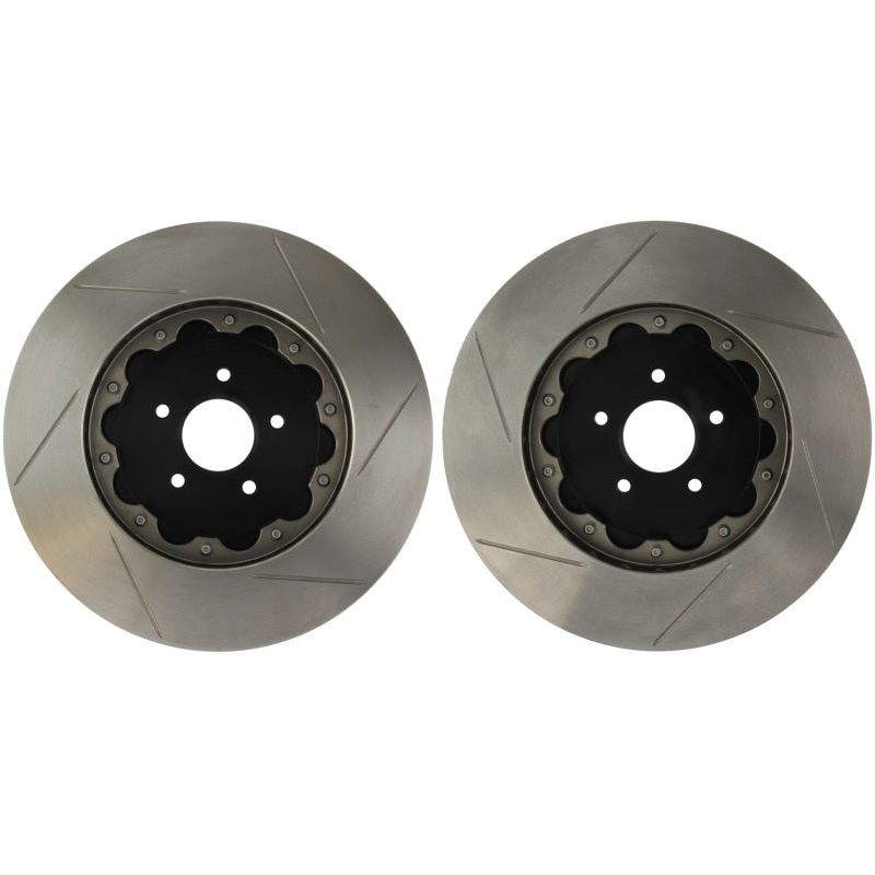 StopTech 14-18 Chevrolet Corvette AeroRotor Slotted Front Rotor Pair