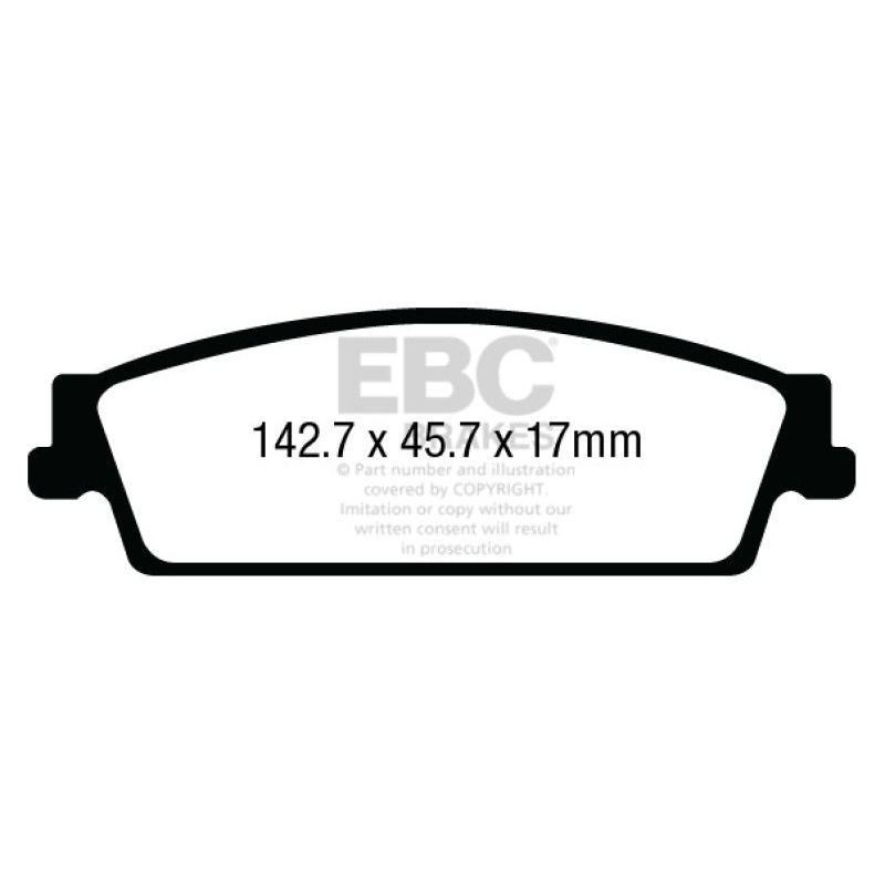 EBC 15+ Cadillac Escalade 6.2 2WD Yellowstuff Rear Brake Pads