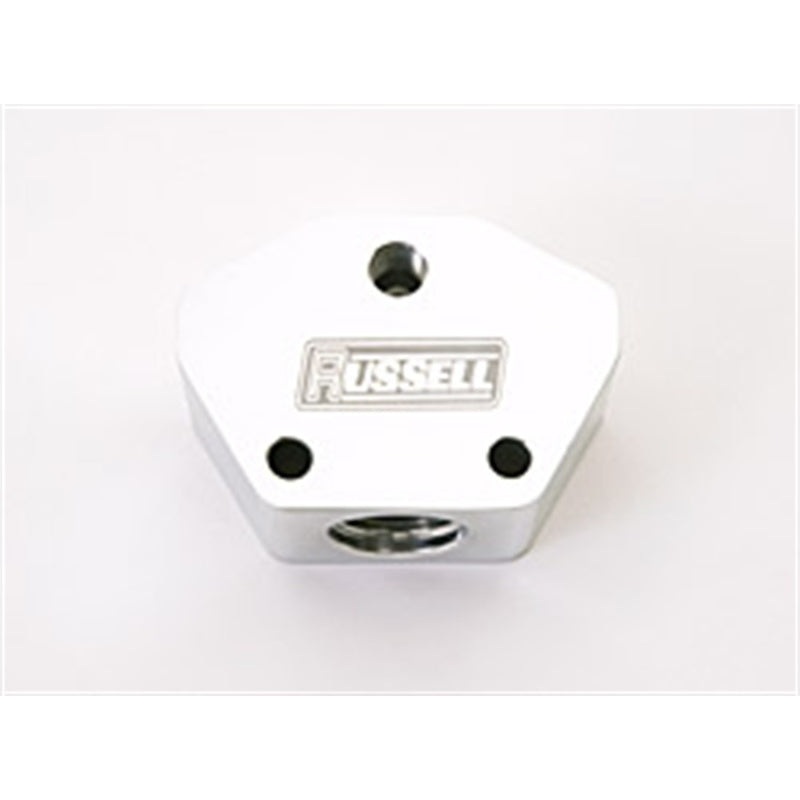 Russell Performance Billet Aluminum Y-Block w/ -10 AN inlet & -8 AN outlet (Polished finish)