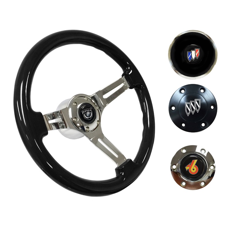 1969-89 Buick Steering Wheel Kit | Black Ash Wood | ST3072