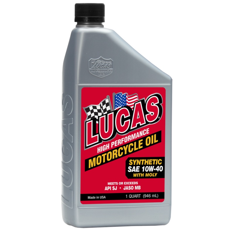 Synthetic High Performance Engine Oil 4T 10W40 1 Qt W/ Moly by Lucas Oil