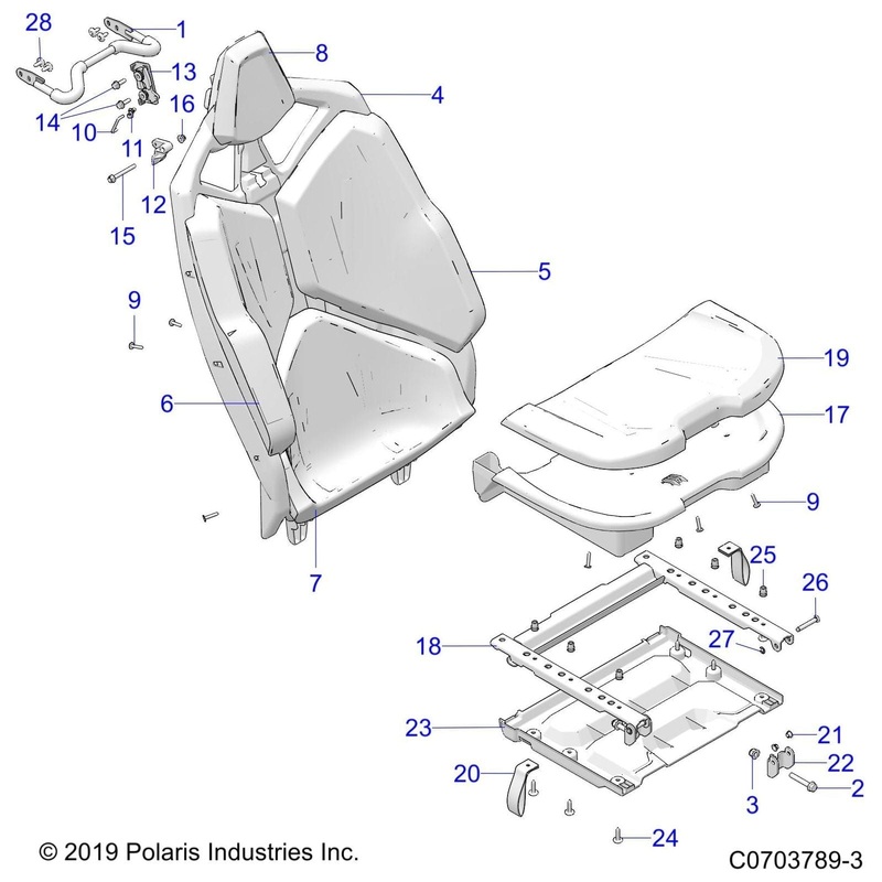 Weld-Rear Seat Striker,Blk by Polaris
